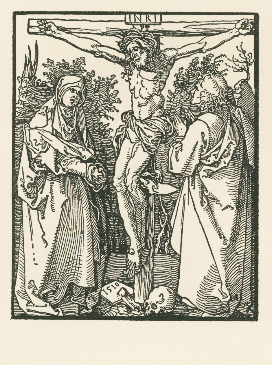 Chrystus na krzyżu z Matką Boską i św. Janem autorstwa Albrecht Dürer or Duerer