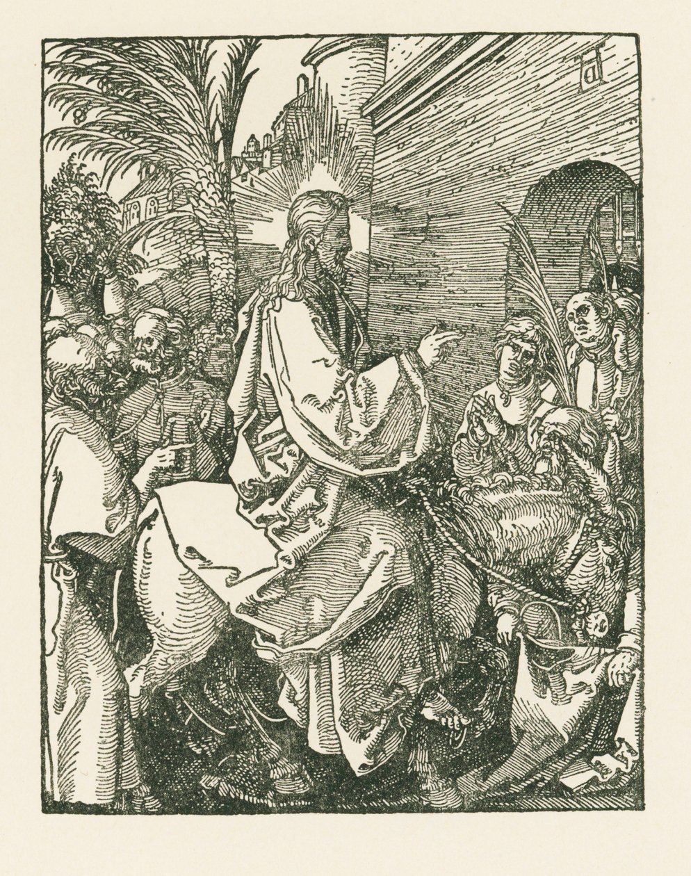 Wjazd Chrystusa do Jerozolimy, ok. 1508-09 (drzeworyt) autorstwa Albrecht Dürer or Duerer