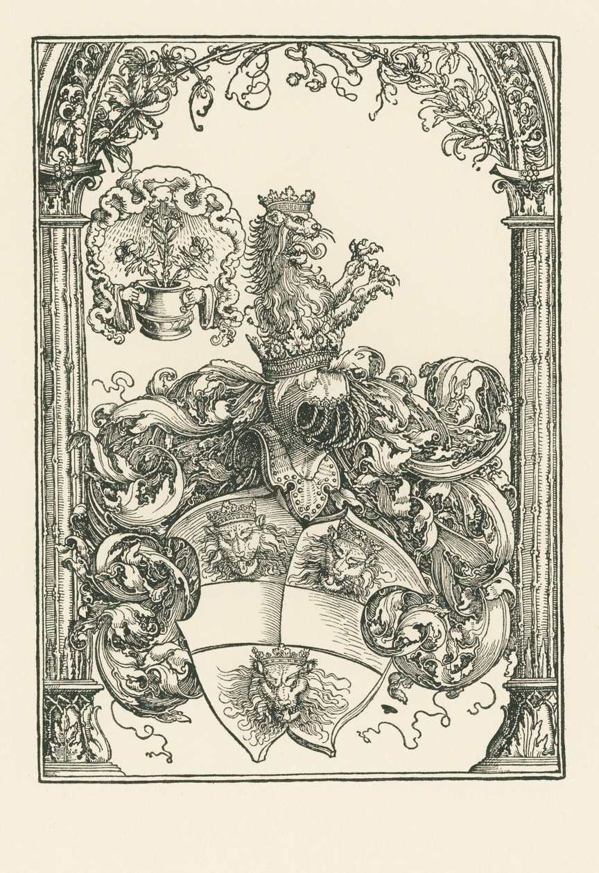 Herb Jacoba de Bannissis, ok. 1515 r. (drzeworyt) autorstwa Albrecht Dürer or Duerer