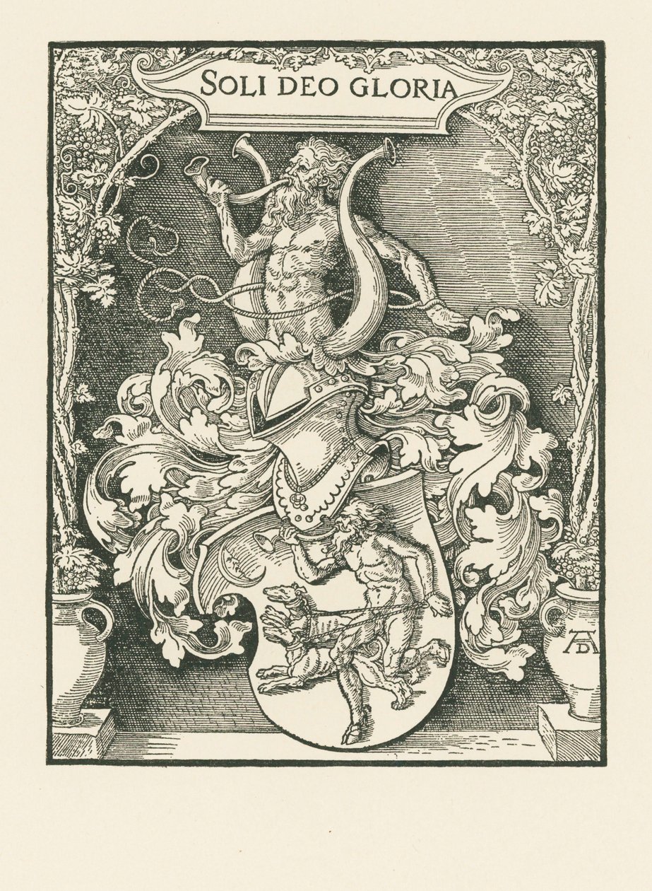 Herb Johanna Tscherte, ok. 1518 r. (drzeworyt) autorstwa Albrecht Dürer or Duerer
