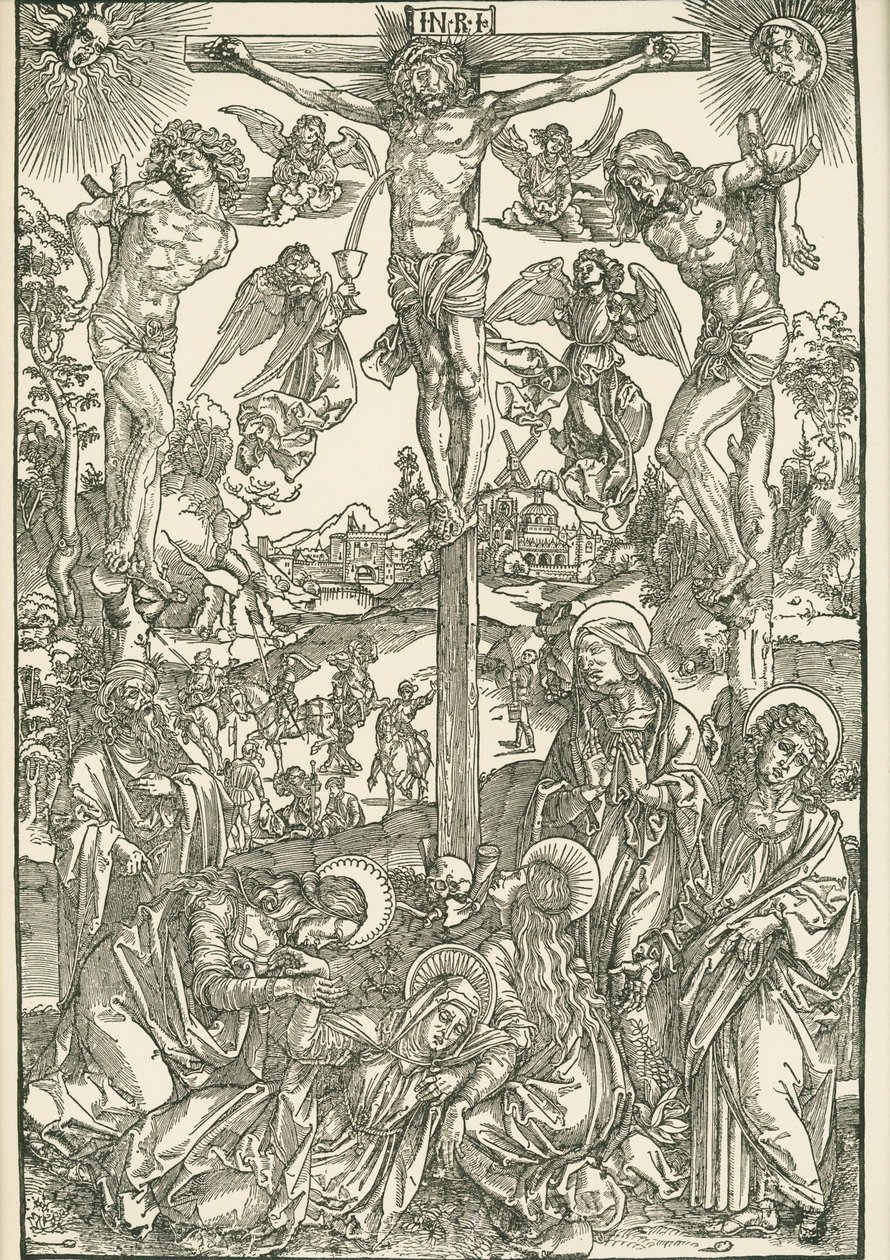 Ukrzyżowanie (Wielka Kalwaria), ok. 1496-00 (drzeworyt) autorstwa Albrecht Dürer or Duerer