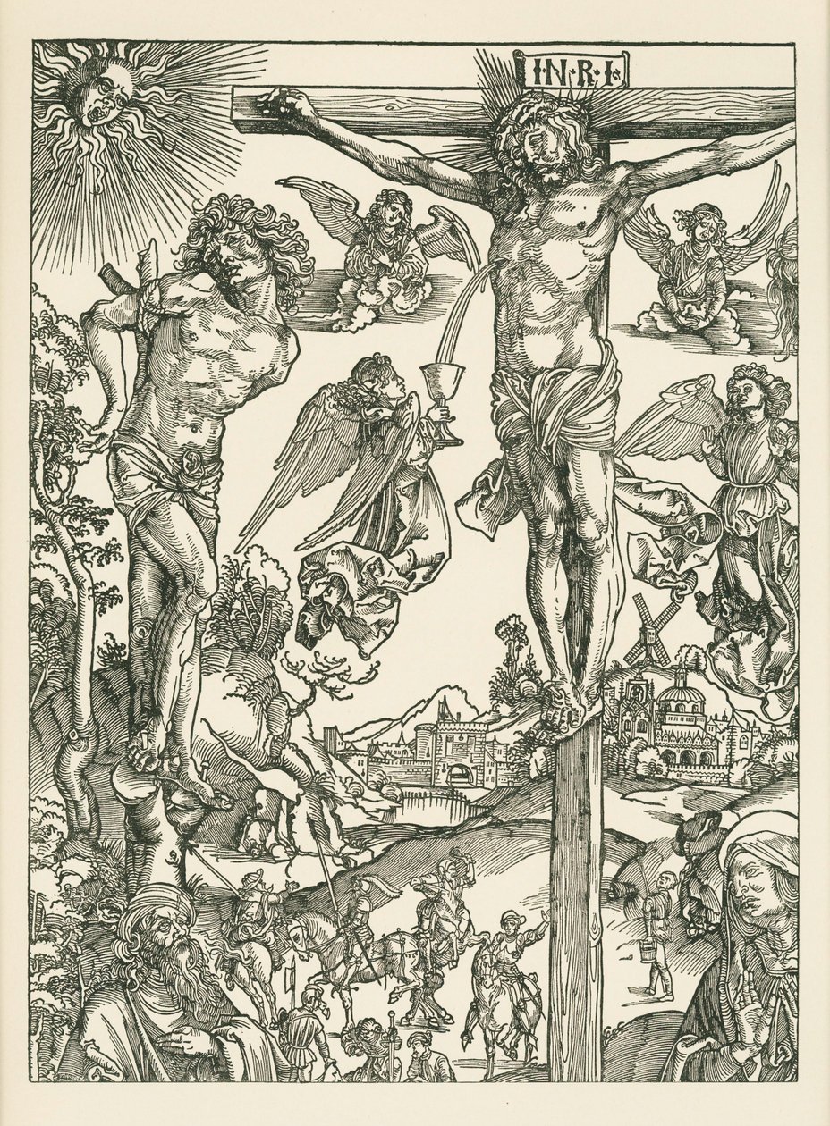 Ukrzyżowanie (Wielka Kalwaria), ok. 1496-00 (drzeworyt) autorstwa Albrecht Dürer or Duerer