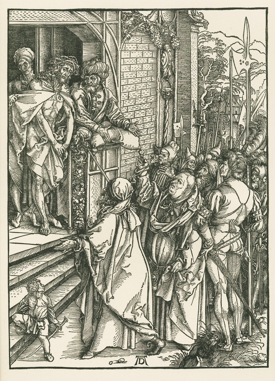 Ecce Homo, ok. 1498 (drzeworyt) autorstwa Albrecht Dürer or Duerer