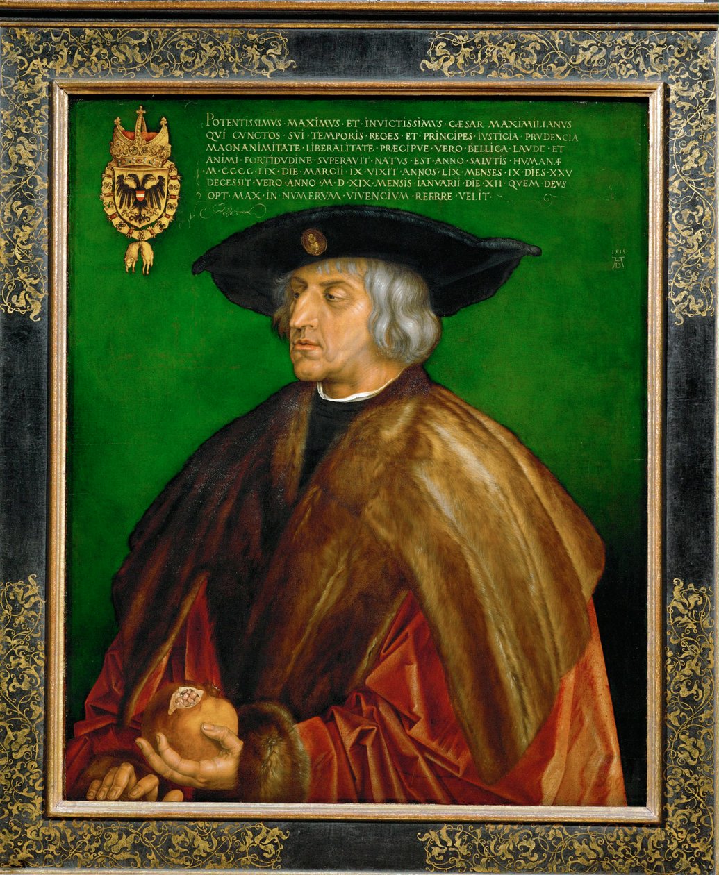 Cesarz Maksymilian I autorstwa Albrecht Dürer or Duerer