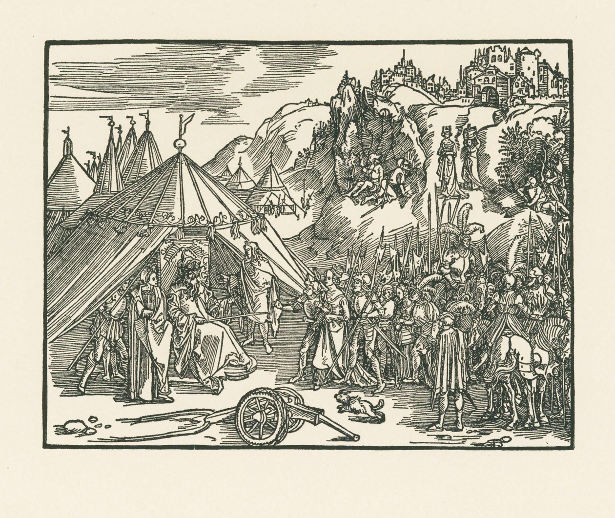 Judyta zostaje zabrana do obozu Holofernesa autorstwa Albrecht Dürer or Duerer
