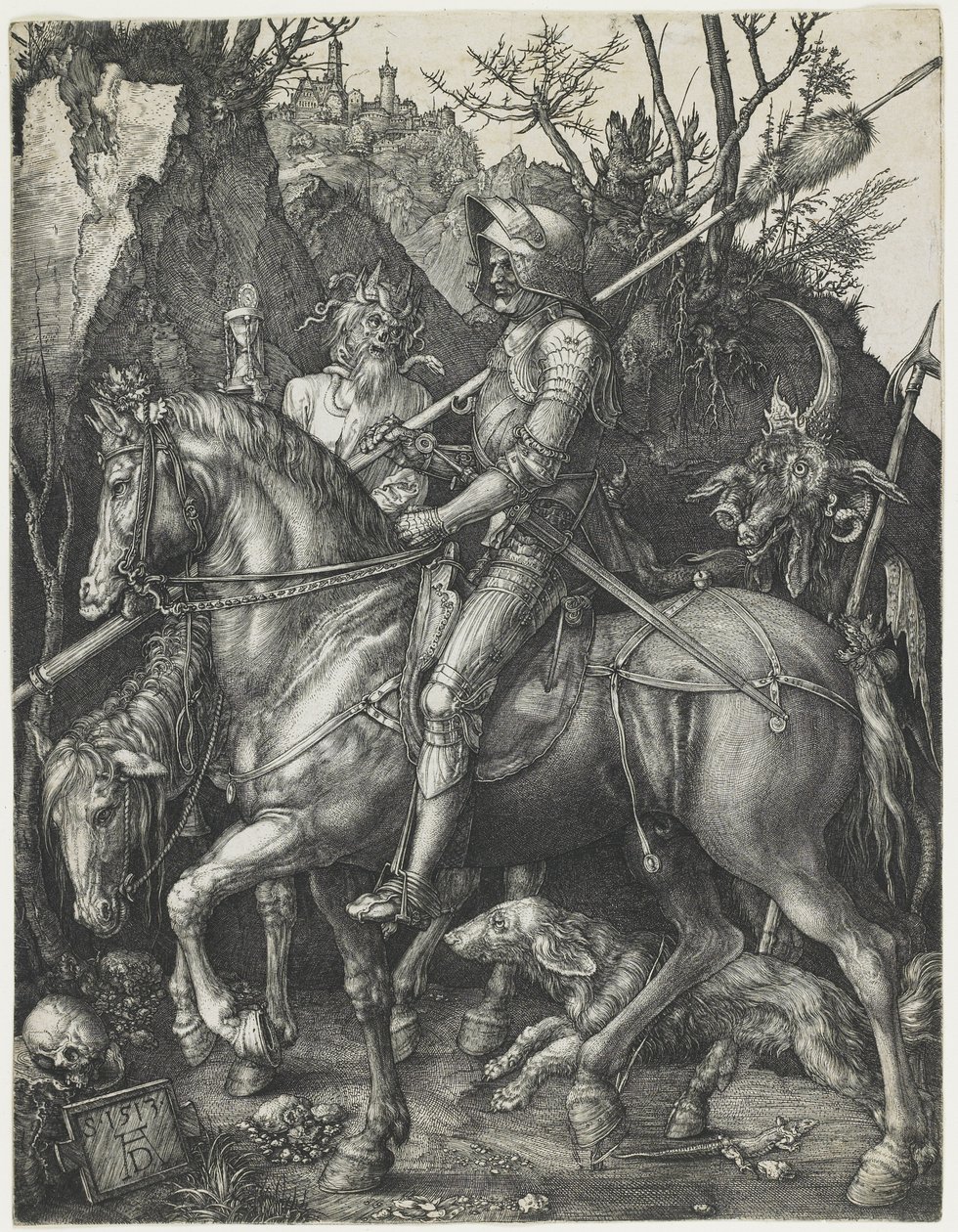 Rycerz, Śmierć i Diabeł autorstwa Albrecht Dürer