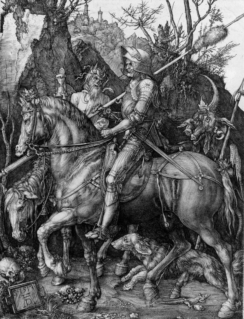 Rycerz, Śmierć i Diabeł autorstwa Albrecht Dürer