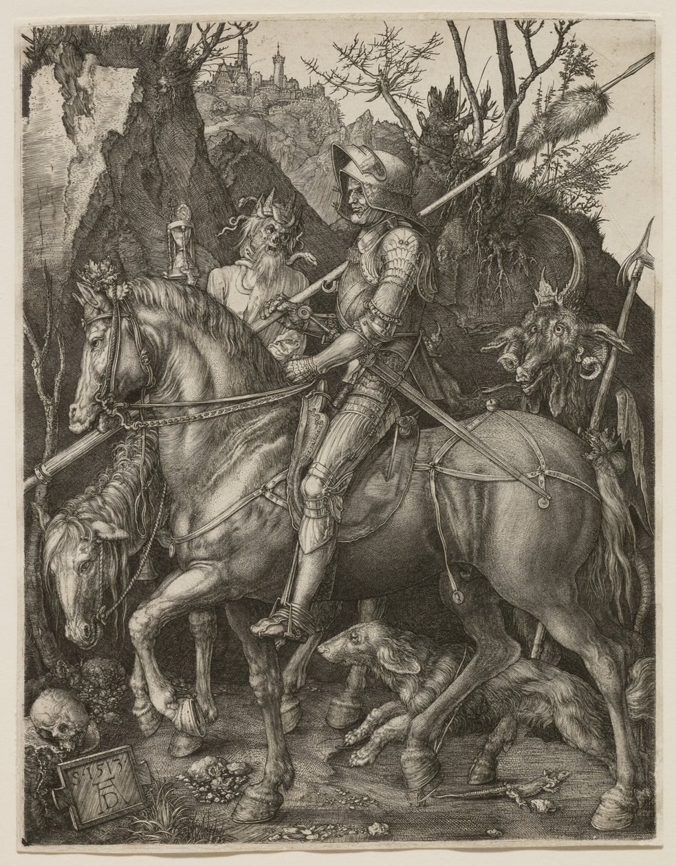 Rycerz, Śmierć i Diabeł autorstwa Albrecht Dürer