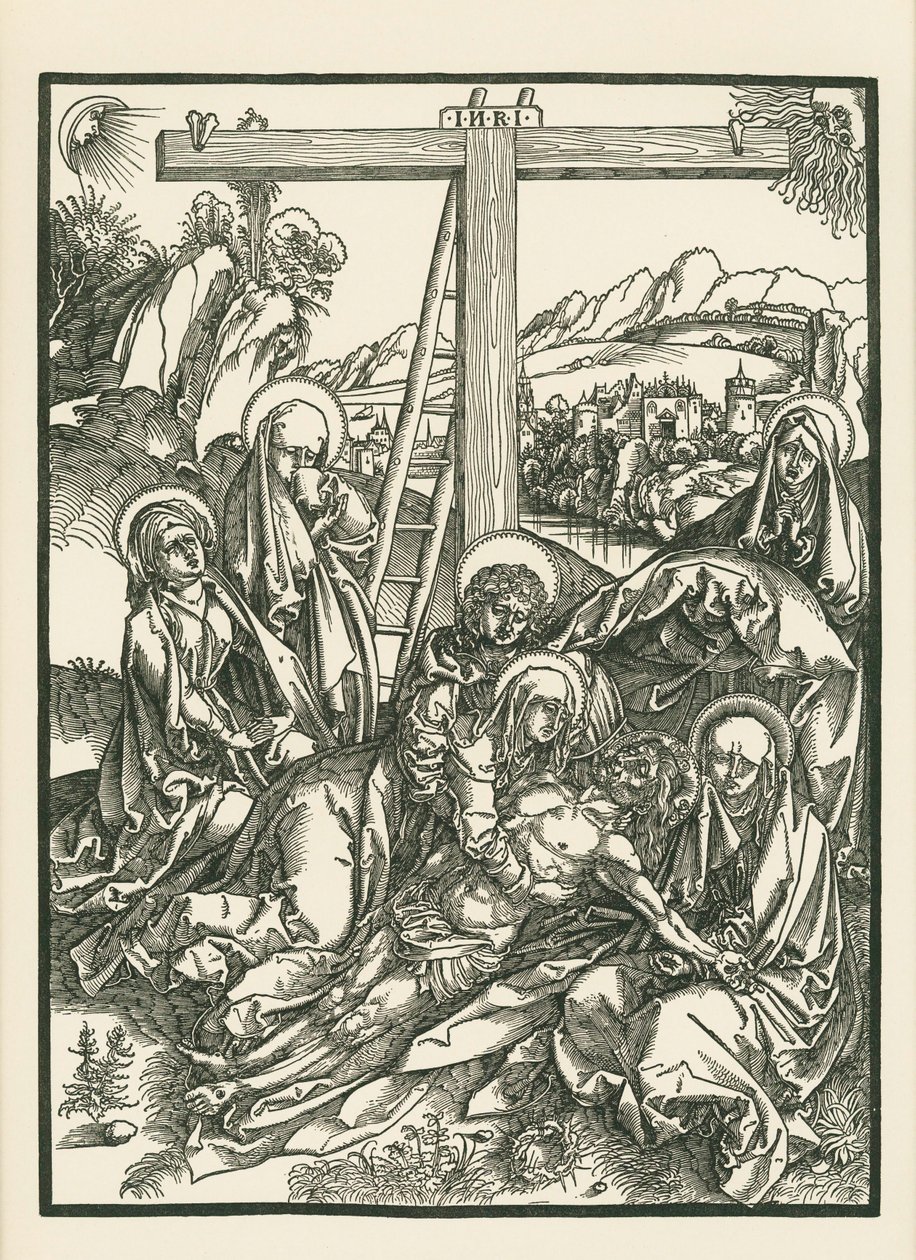 Lament nad Chrystusem, ok. 1500 r. (drzeworyt) autorstwa Albrecht Dürer or Duerer