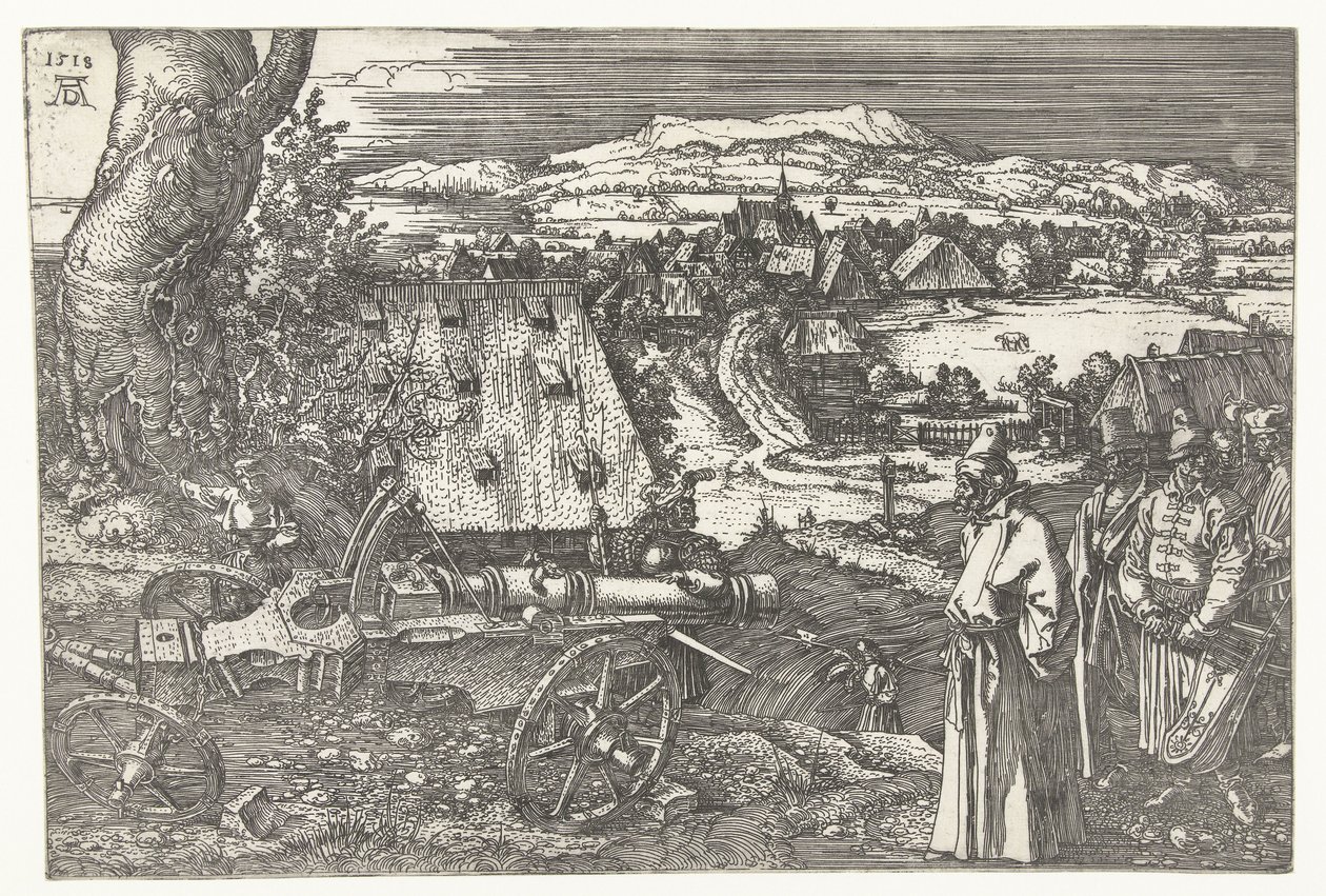 Krajobraz z armatą autorstwa Albrecht Dürer or Duerer