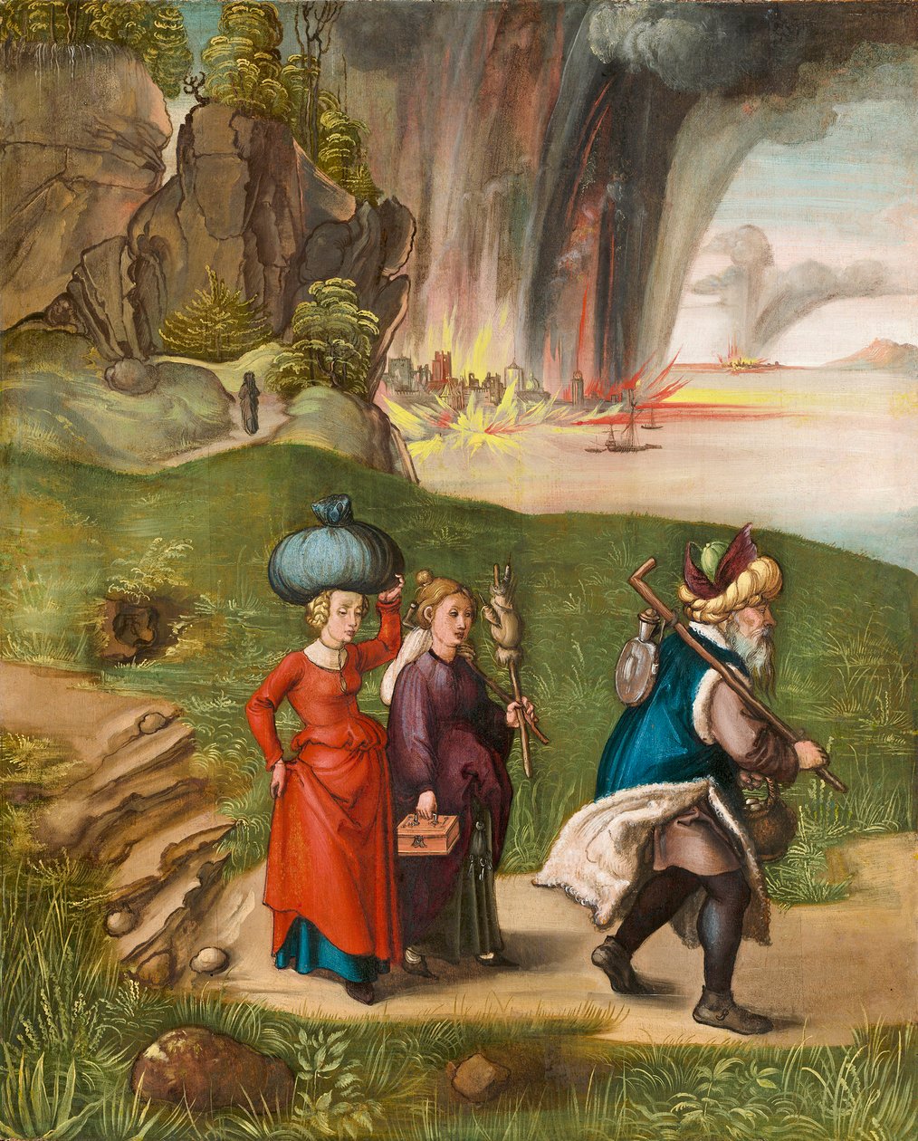 Lot i jego córki, c. 1496-99 (olej na panelu) autorstwa Albrecht Dürer