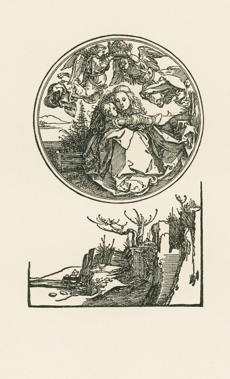 Madonna w kole, ok. 1514 (drzeworyt) autorstwa Albrecht Dürer or Duerer