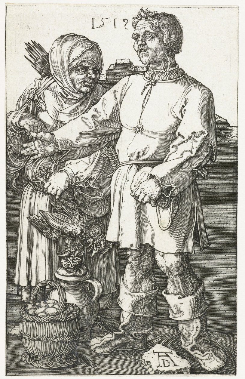 Chłopska para na rynku autorstwa Albrecht Dürer or Duerer