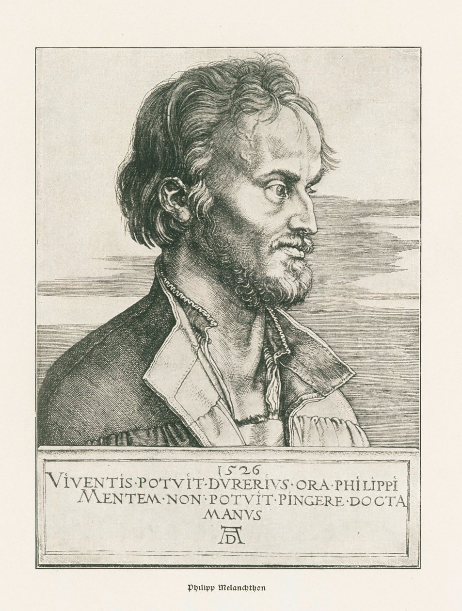 Philipp Melanchthon. 1526 (rycina) autorstwa Albrecht Dürer or Duerer