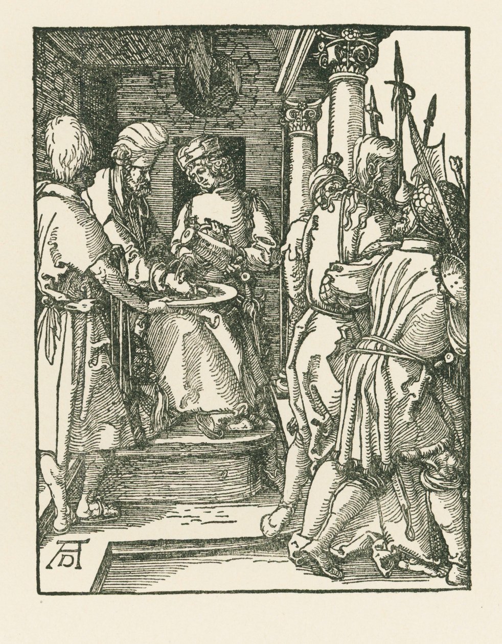 Piłat umywający ręce, ok. 1509 (drzeworyt) autorstwa Albrecht Dürer or Duerer