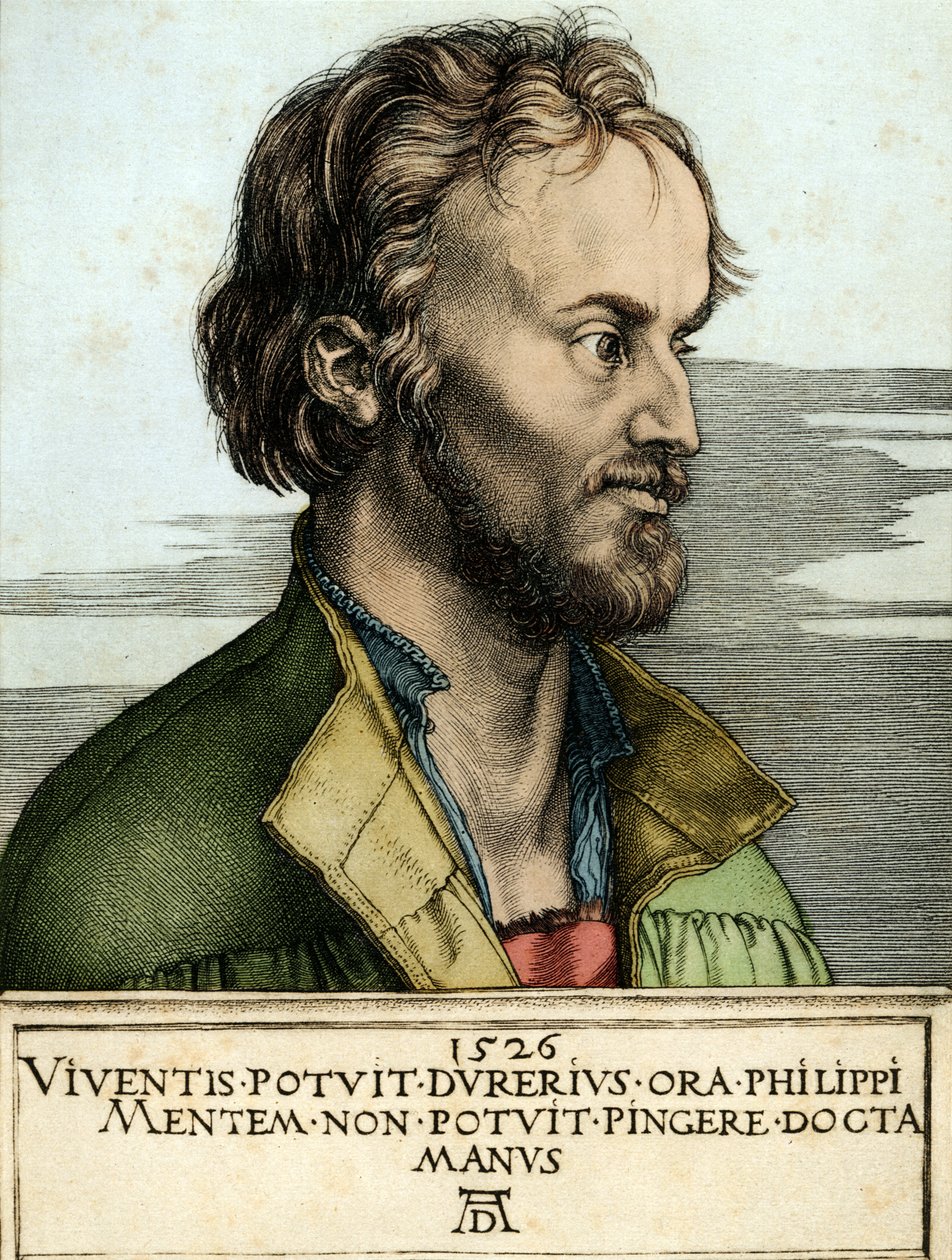 Portret Filippo MELANTONE (grafika) autorstwa Albrecht Dürer