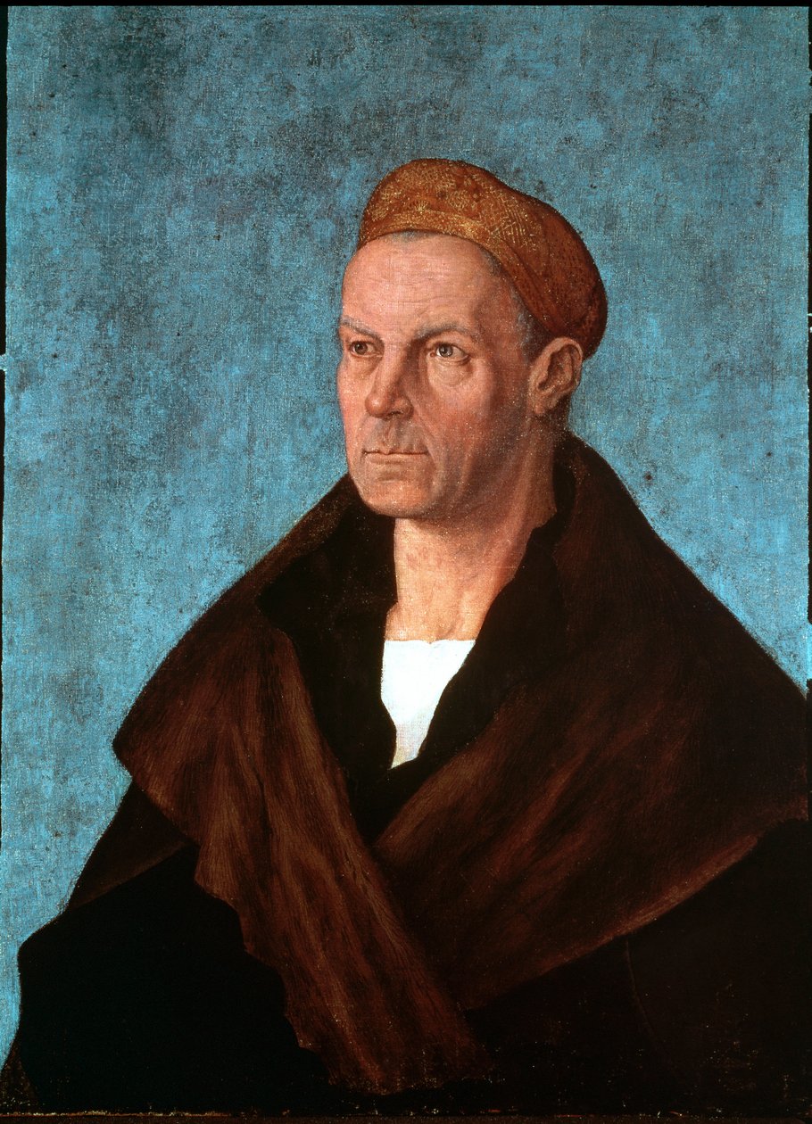 Portret niemieckiego bankiera Jakoba II Fuggera dit le Riche (1459-1525) Detrempe d