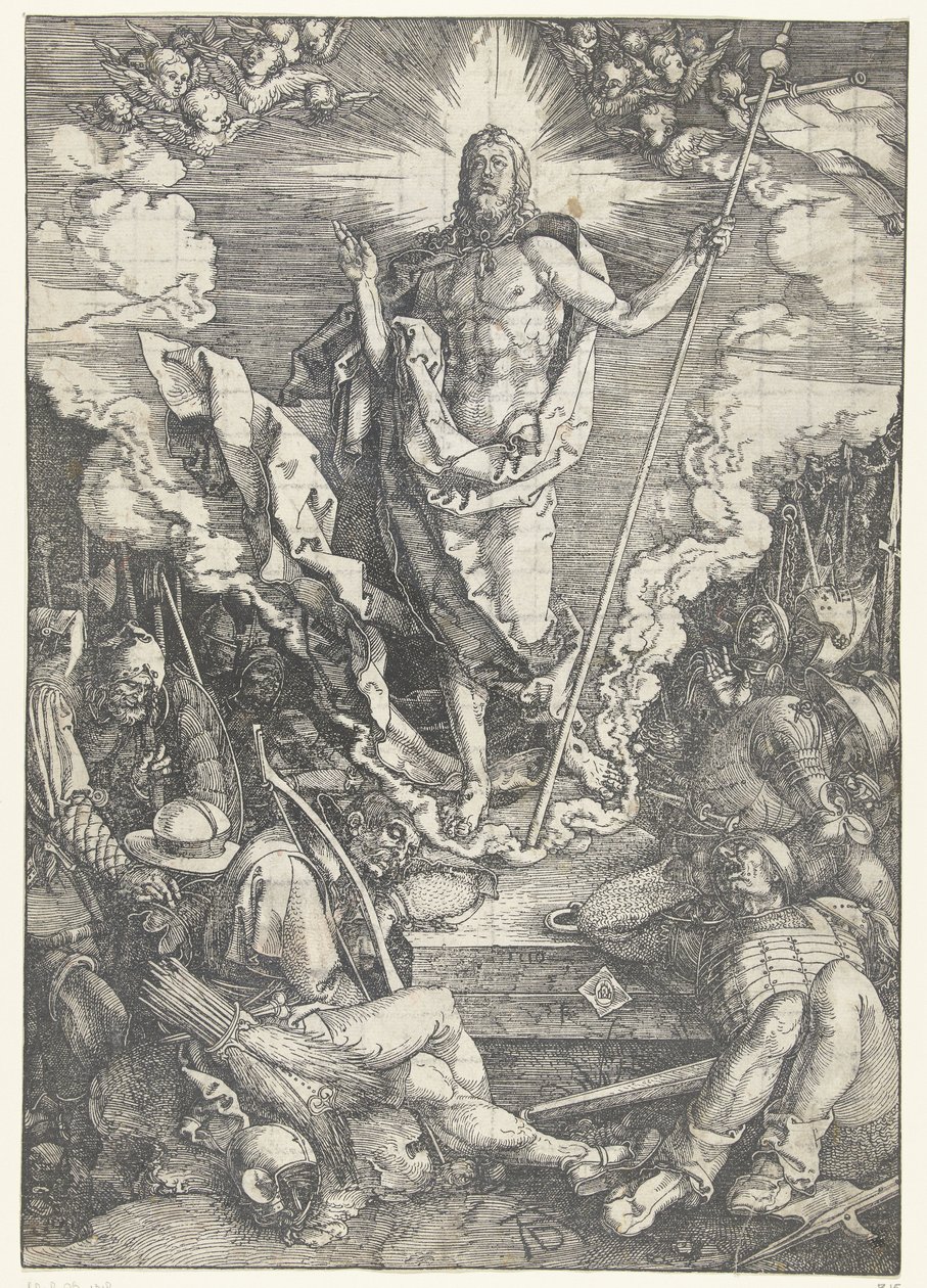 Zmartwychwstanie, z serii "Wielka Pasja autorstwa Albrecht Dürer or Duerer