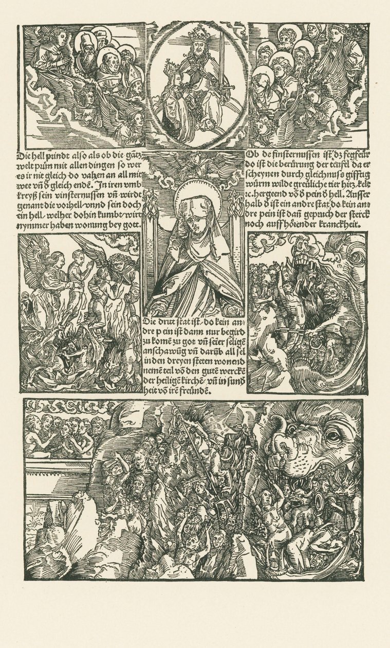 Święta Birgitta i Dziewica wstawiające się za potępionymi autorstwa Albrecht Dürer or Duerer