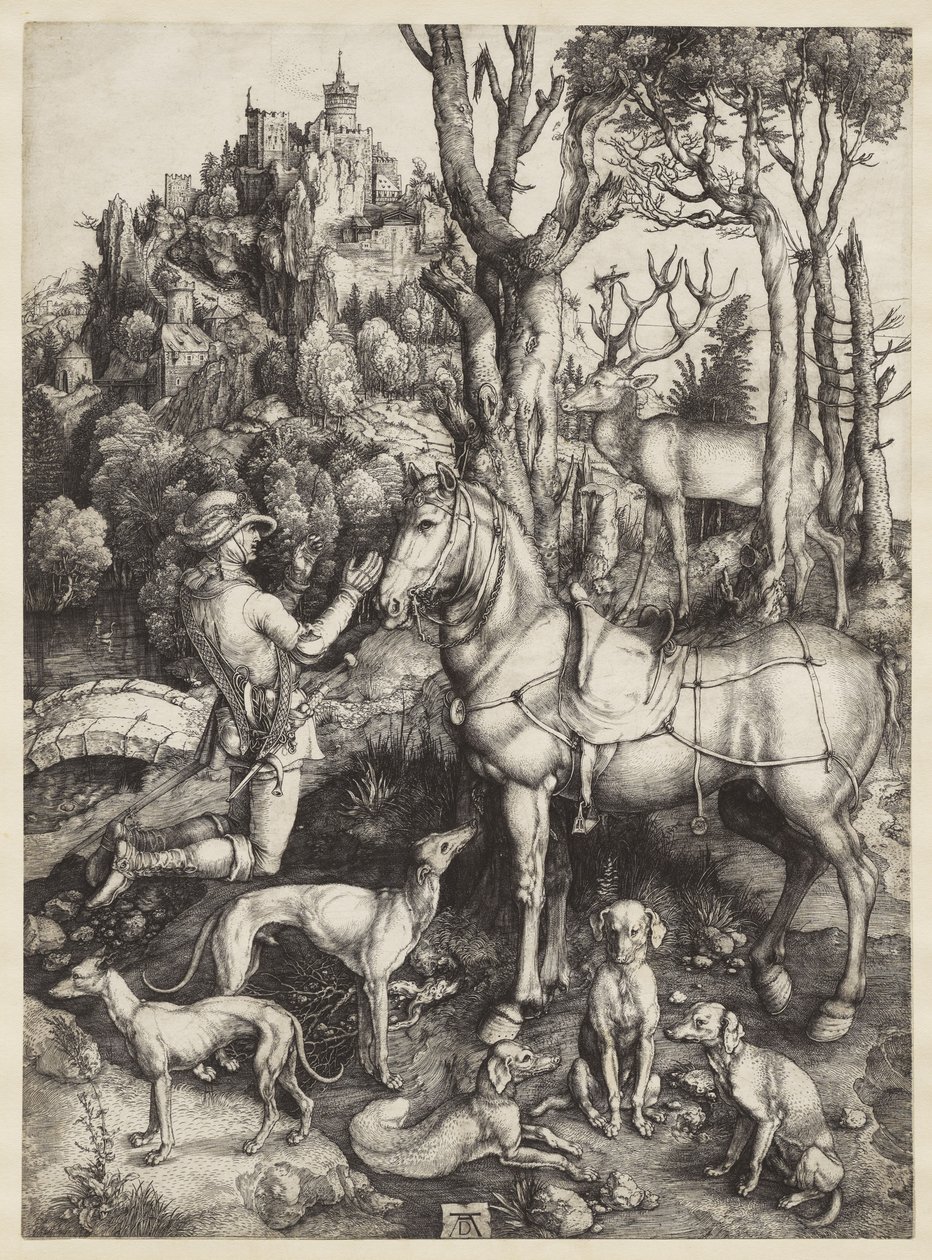Św. Eustachy, ok. 1501 autorstwa Albrecht Dürer