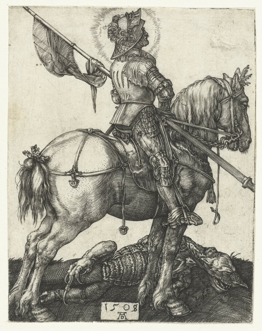Święty Jerzy i smok śmierci autorstwa Albrecht Dürer or Duerer