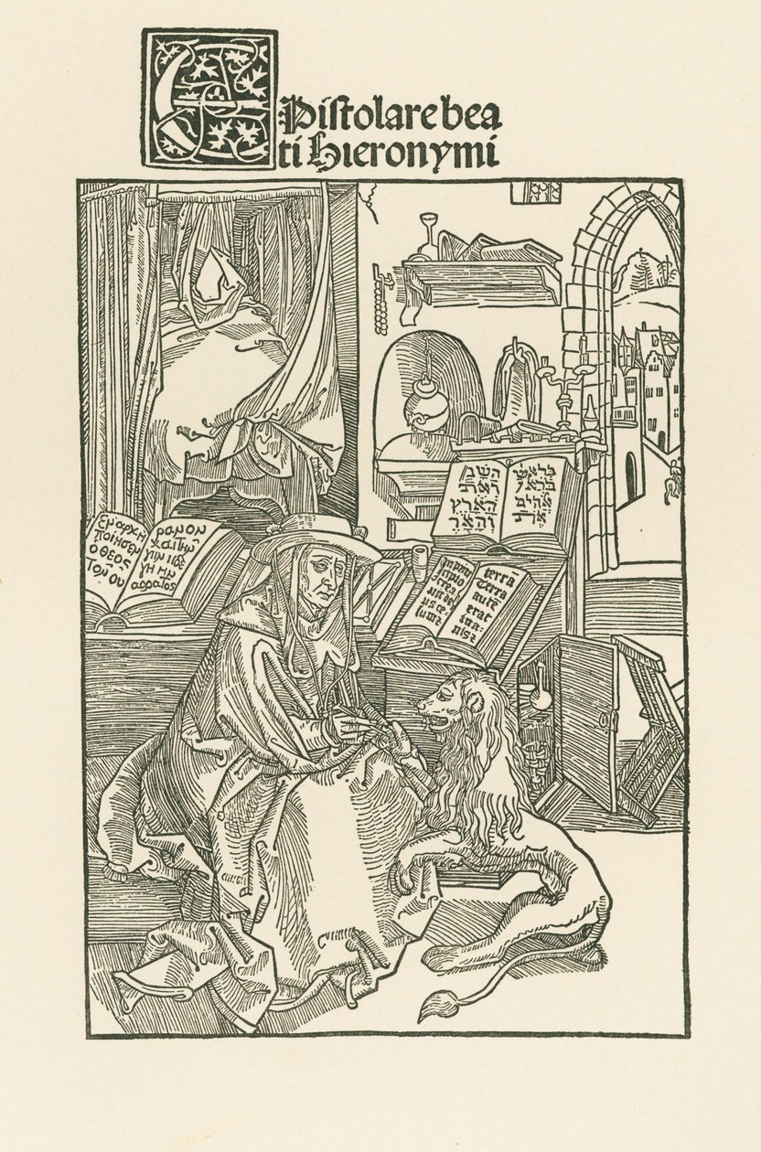 Święty Hieronim w swoim gabinecie autorstwa Albrecht Dürer or Duerer