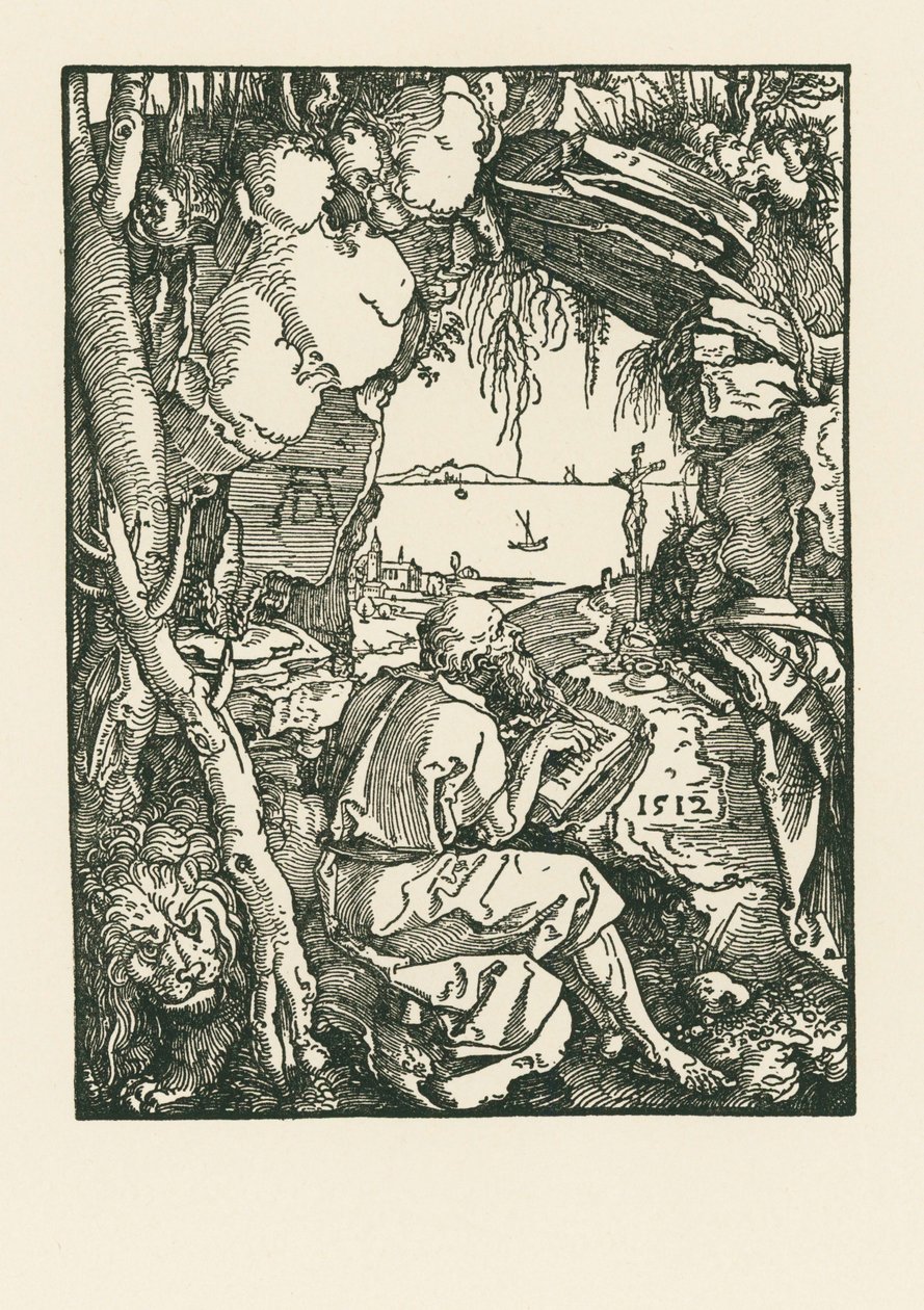 Święty Jerome w jaskini autorstwa Albrecht Dürer or Duerer