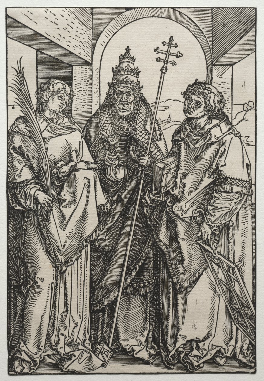 Święci Szczepan, Sykstus i Wawrzyniec, ok. 1504-05 (drzeworyt) autorstwa Albrecht Dürer or Duerer