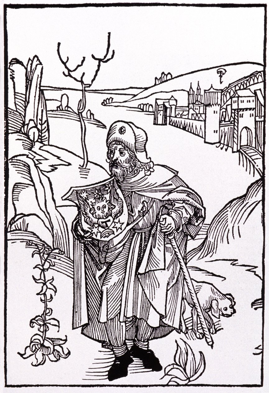 Santiago de Compostela. 1489 (grawerowanie) autorstwa Albrecht Dürer