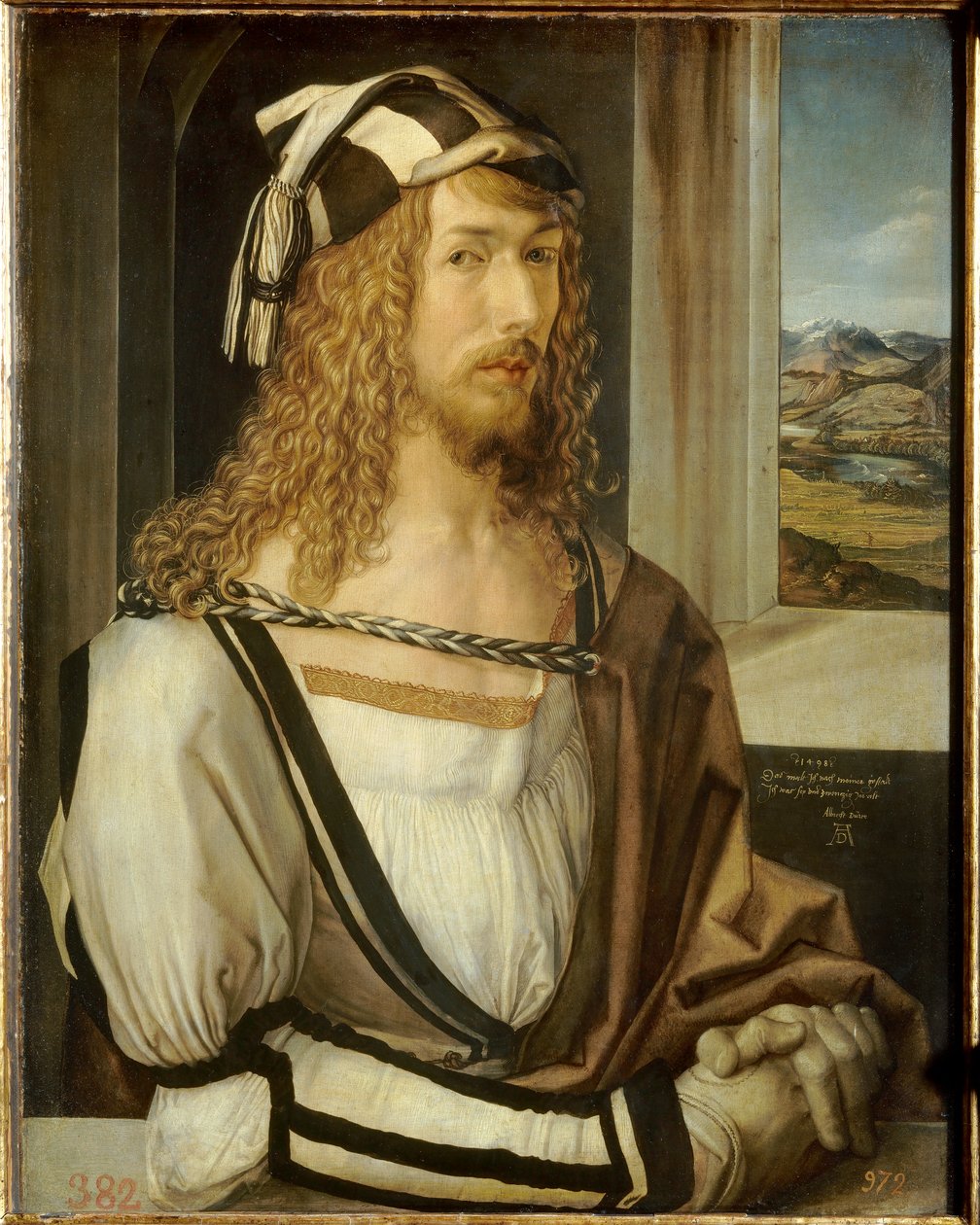 Obraz autoportretowy Albrechta Durera (1471-1528) 1498 Nd. 0,52x0,41m. Madryckie Muzeum Prado autorstwa Albrecht Dürer