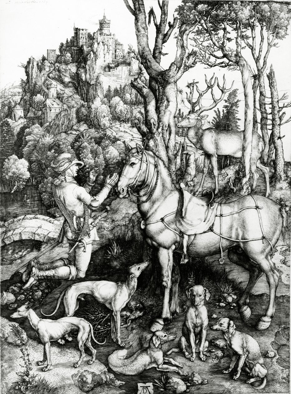 Św. Eustachy autorstwa Albrecht Dürer