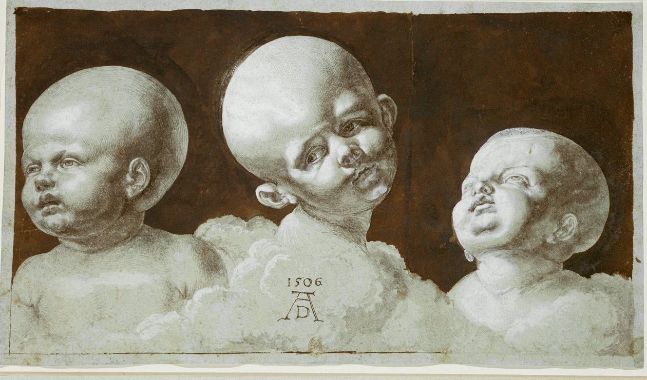 Studium głowy dziecka (rysunek) autorstwa Albrecht Dürer or Duerer