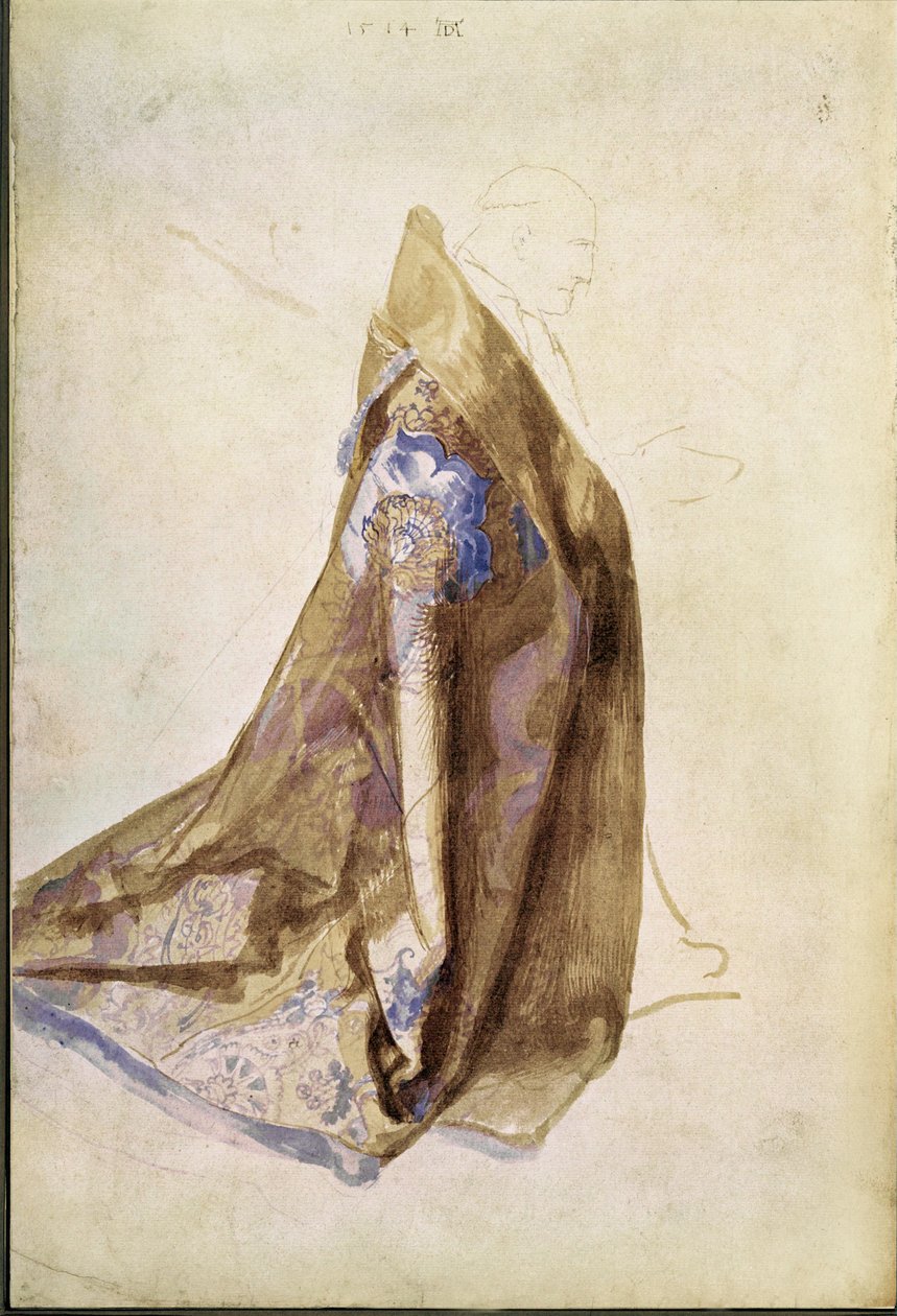 Studium szaty papieża Juliusza II do obrazu "Dziewica z wieńcem róż autorstwa Albrecht Dürer or Duerer