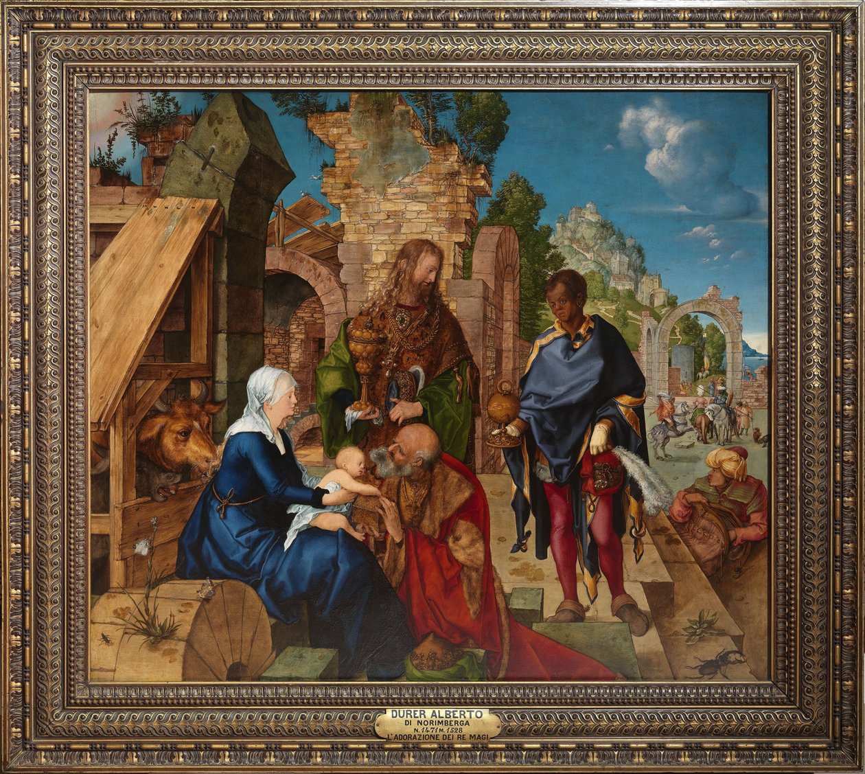 Adoracja Trzech Króli - Albrecht Durer (1471-1528). Olej na drewnie autorstwa Albrecht Dürer