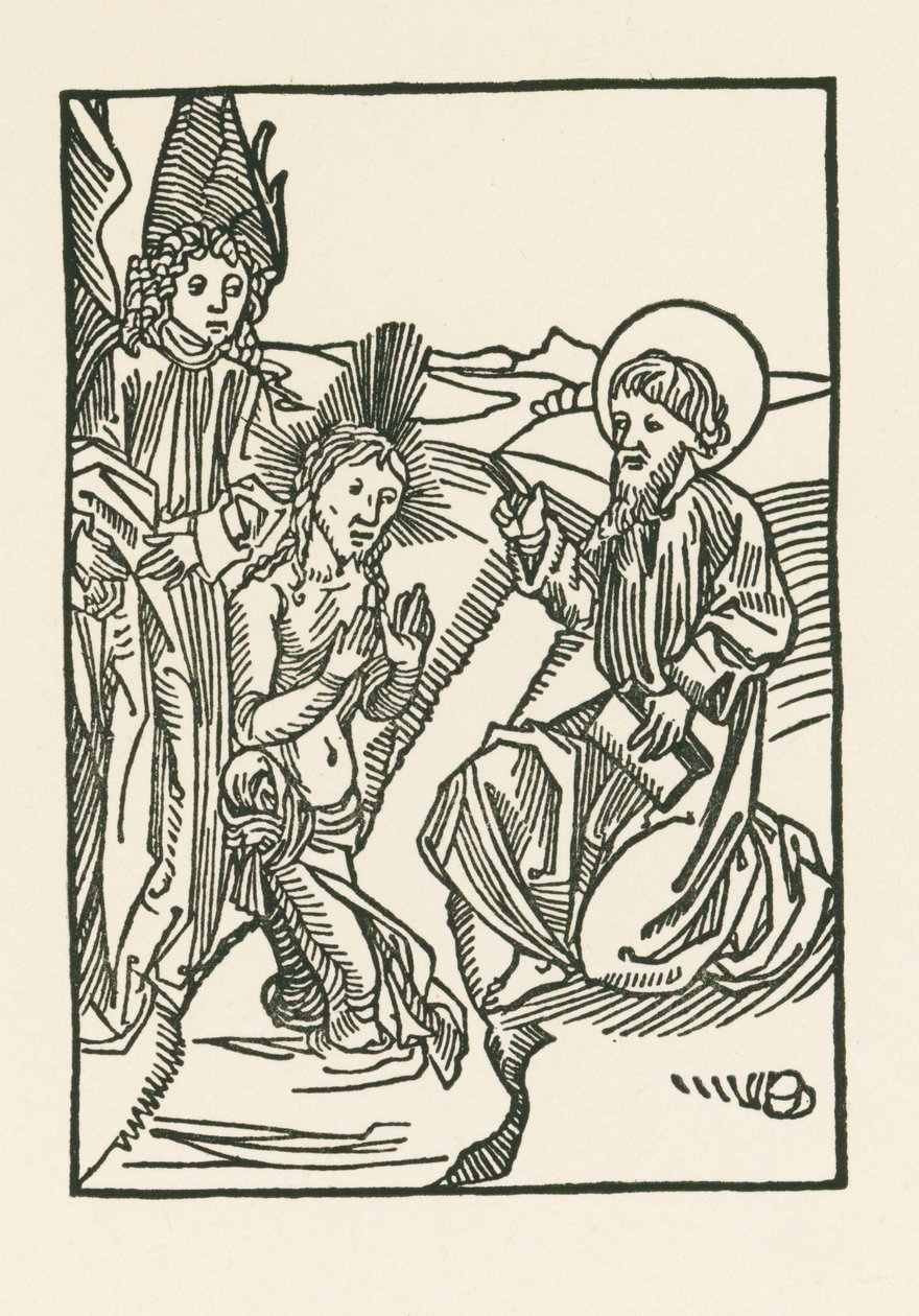Chrzest Chrystusa w rzece Jordan autorstwa Albrecht Dürer or Duerer