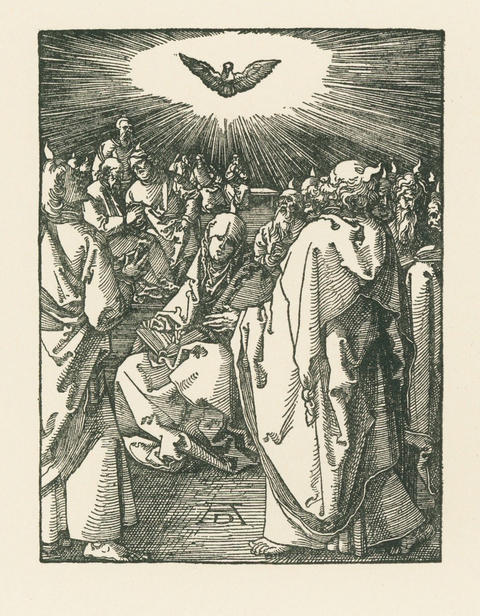 Zstąpienie Ducha Świętego, ok. 1510 (drzeworyt) autorstwa Albrecht Dürer or Duerer