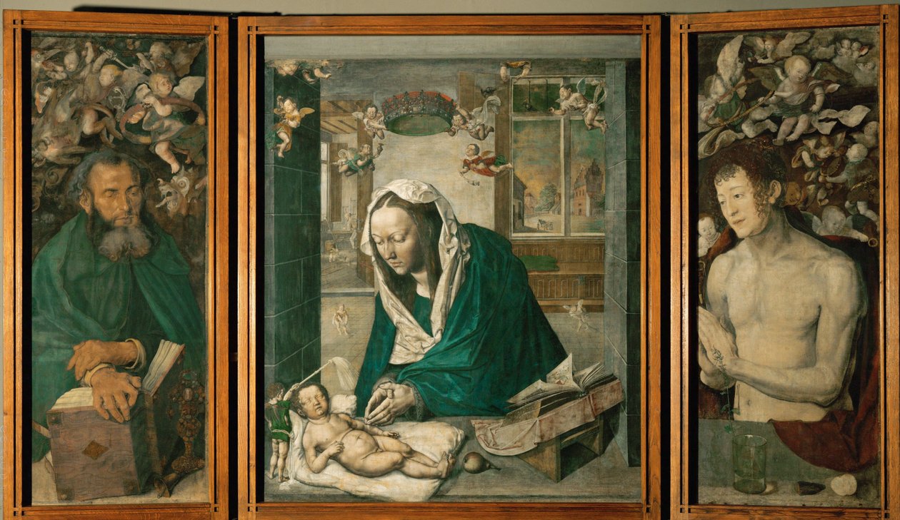 Ołtarz drezdeński, ok. 1496 (tempera na płótnie) autorstwa Albrecht Dürer or Duerer