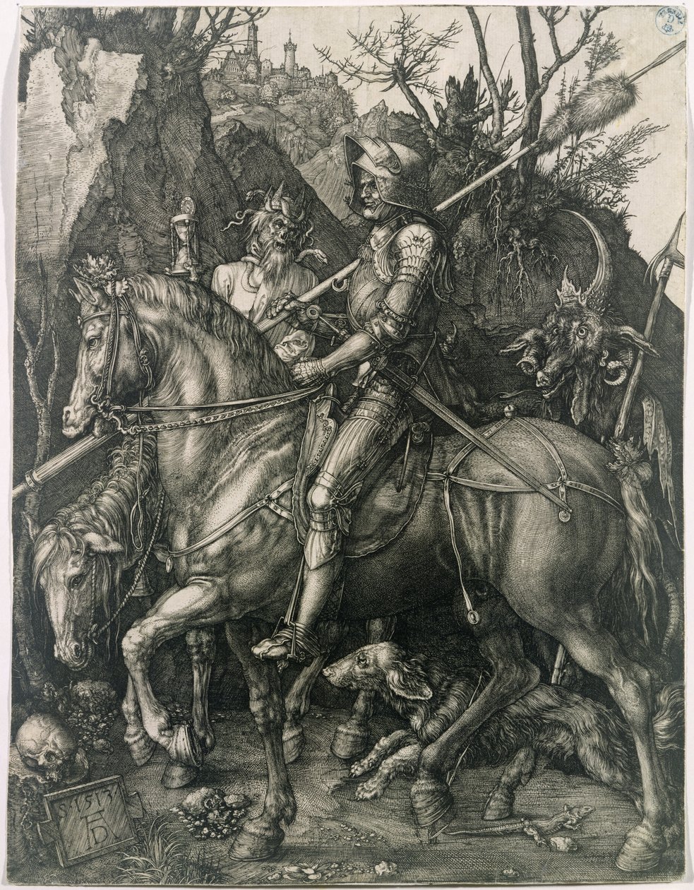 Rycerz, Śmierć i Diabeł autorstwa Albrecht Dürer