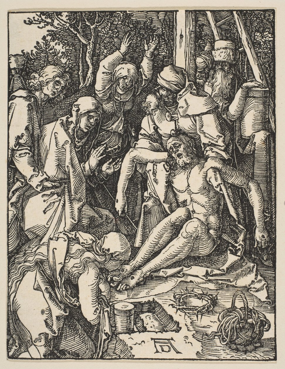 Lamentacja z Małej Pasji, ok.159 (drzewryt) autorstwa Albrecht Dürer
