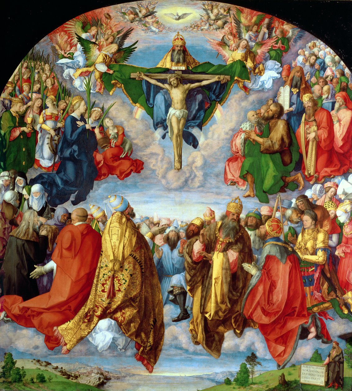 Ołtarz Landauera, Dzień Wszystkich Świętych autorstwa Albrecht Dürer