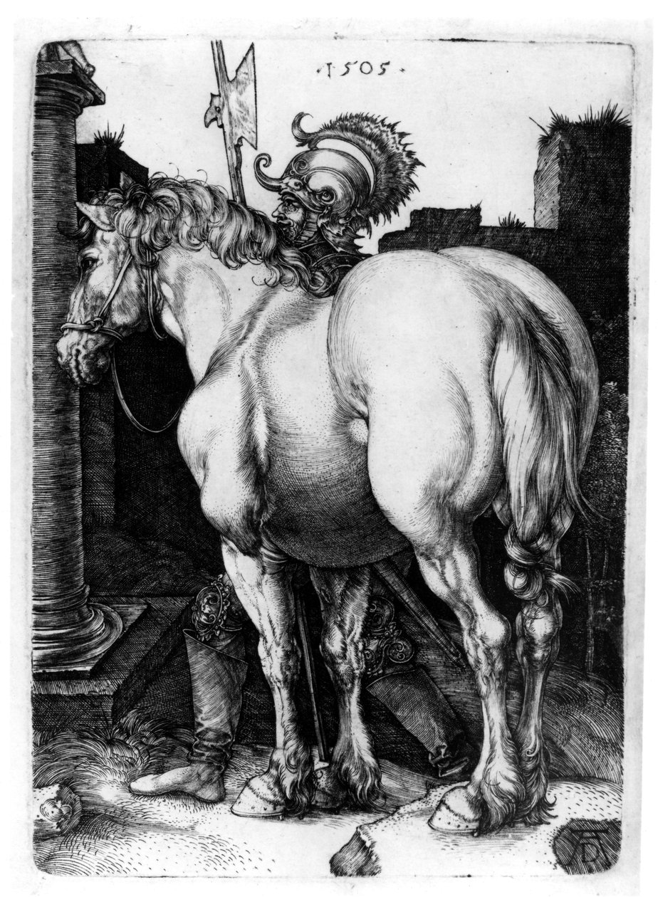 Duży koń, 1509 autorstwa Albrecht Dürer