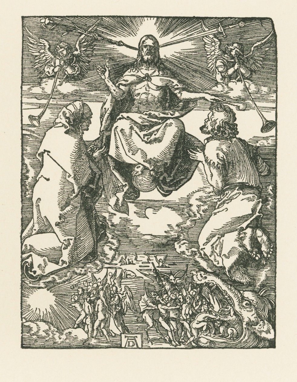 Sąd Ostateczny, ok. 1510 (drzeworyt) autorstwa Albrecht Dürer or Duerer