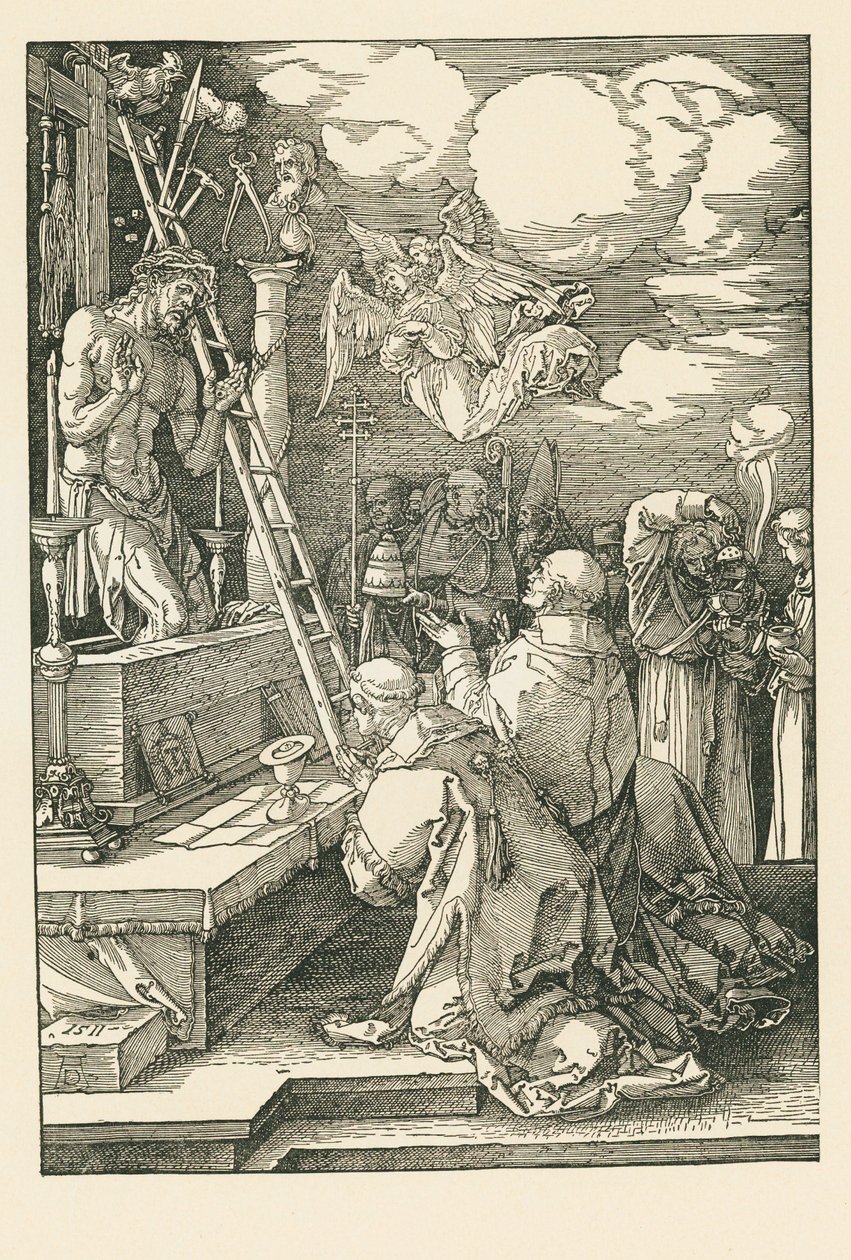 Msza świętego Grzegorza autorstwa Albrecht Dürer or Duerer