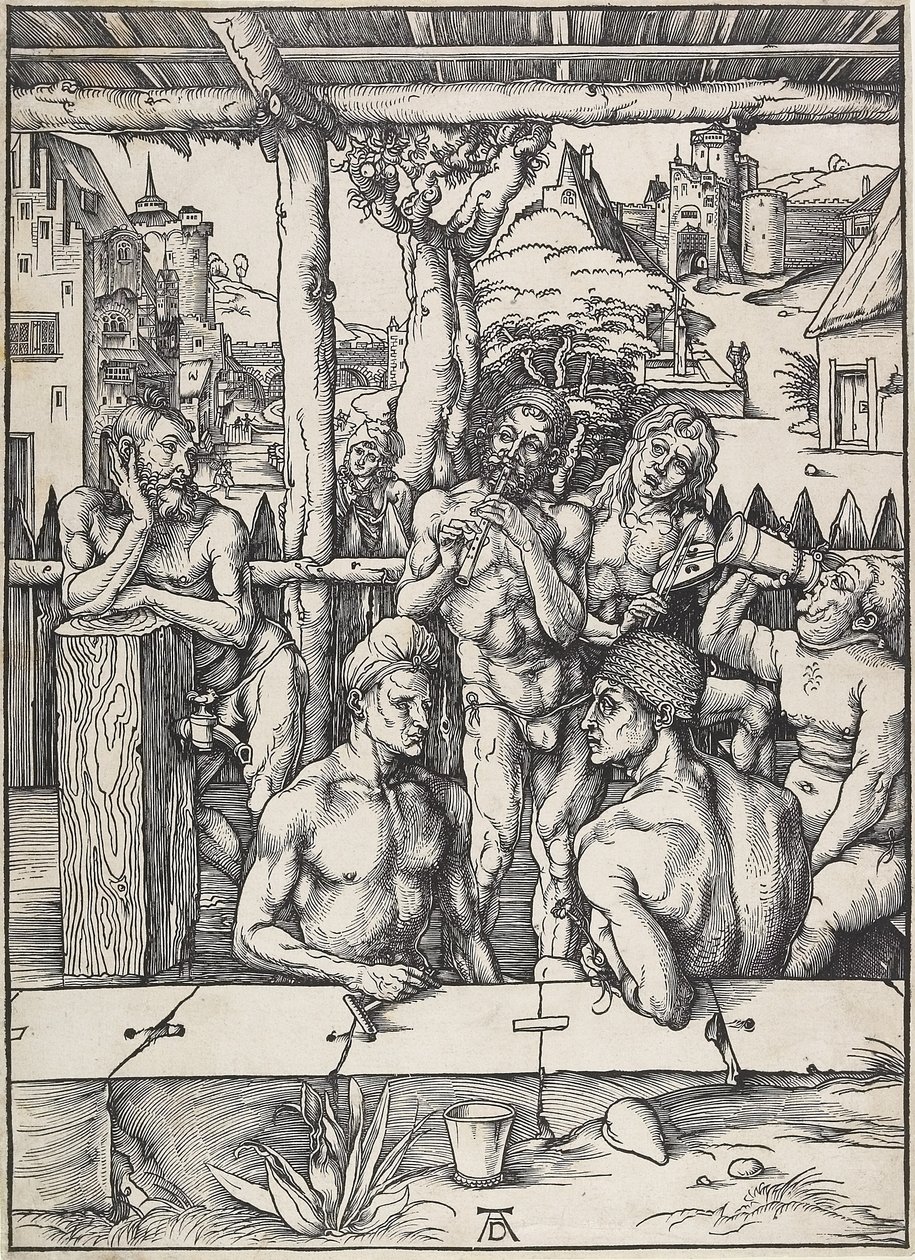 Łaźnia Męska, ok. godz. 1496-1497 autorstwa Albrecht Dürer
