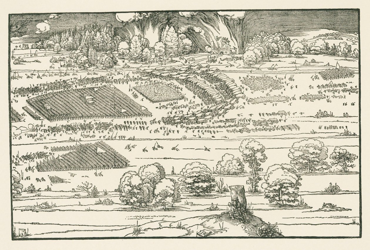 Oblężenie twierdzy. Prawy blok autorstwa Albrecht Dürer or Duerer