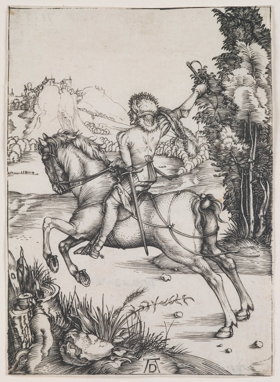 Mały kurier, ok. 1496 r. (rycina) autorstwa Albrecht Dürer or Duerer