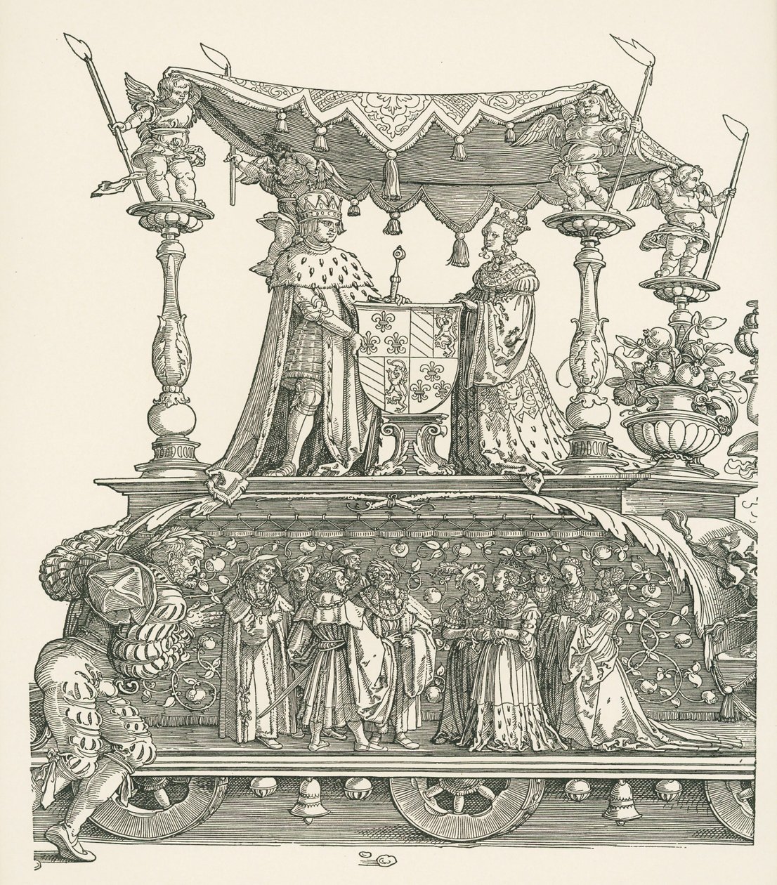 Mały wóz triumfalny lub burgundzkie małżeństwo autorstwa Albrecht Dürer or Duerer