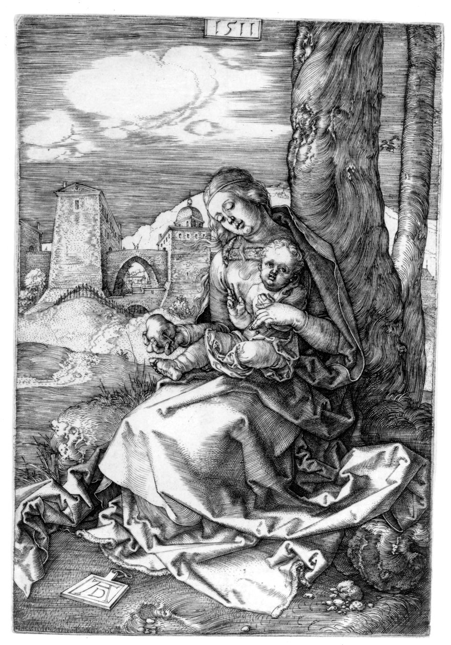 Dziewica z Dzieciątkiem z Gruszką, 1511 autorstwa Albrecht Dürer