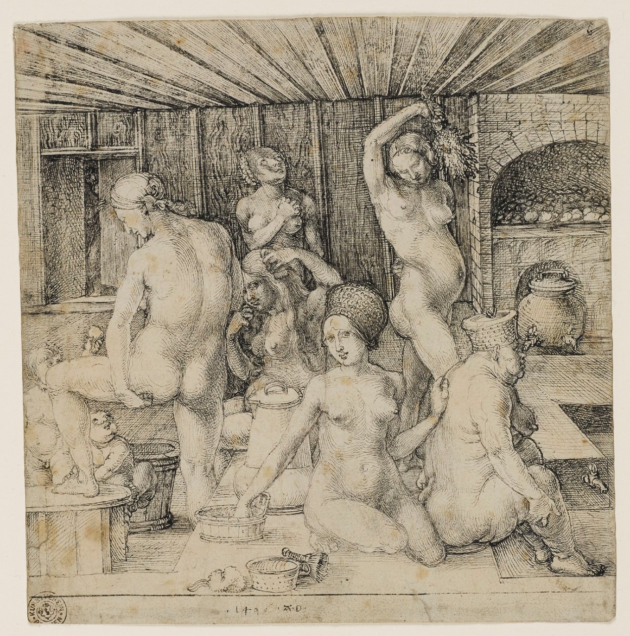 Kąpiel dla kobiet autorstwa Albrecht Dürer or Duerer