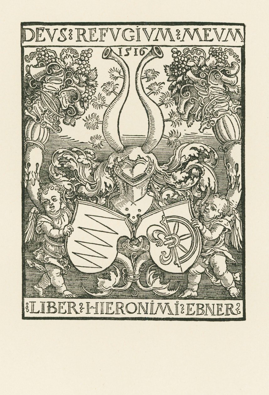 Płyta z książkami Hieronima Ebnera autorstwa Albrecht Dürer or Duerer